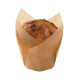 Caissette de cuisson silicone maron forme tulipe 90ml