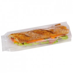 Sac à sandwich transparent avec souflets recyclable