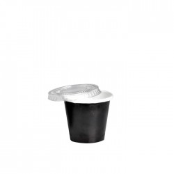 Pot à glace en carton impression noire 1,5 Oz / 45 ml