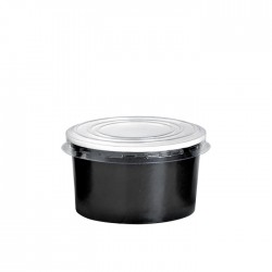 Pot à glace en carton impression noire 5 Oz / 150 ml