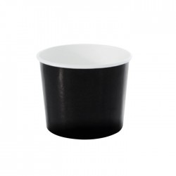 Pot à glace en carton impression noire 8 Oz / 270 ml