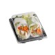 Barquette sushi noire avec couvercle transparent 220x140x40mm