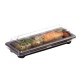 Barquette sushi noire avec couvercle transparent 165x90x40mm